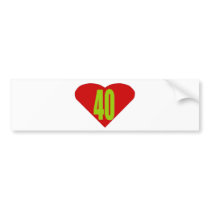 40 BUMPER STICKER