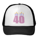 40 Candles (Pink / Purple) Mesh Hats