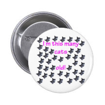 40 Cat Heads Old Pinback Button
