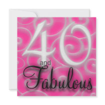 40 is Fabulous Birthday Invitation