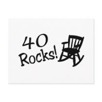 40 Rocks (Black Rocking Chair) Postcard