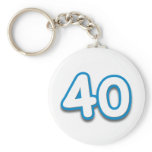 40 Year Birthday or Anniversary - Add Text Key Chain