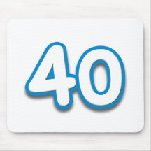 40 Year Birthday or Anniversary - Add Text Mousepads