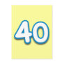 40 Year Birthday or Anniversary - Add Text Postcards