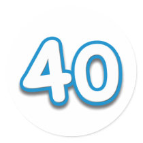 40 Year Birthday or Anniversary - Add Text Round Sticker
