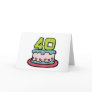 40 Year Old Birthday Cake Card