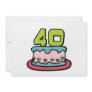 40 Year Old Birthday Cake Personalized Announcements