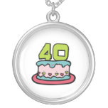 40 Year Old Birthday Cake Custom Necklace