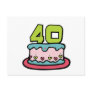 40 Year Old Birthday Cake Postcard