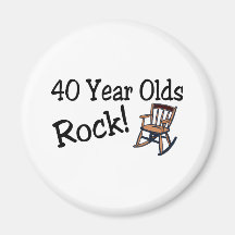 40 Year Olds Rock (Rocking Chair) Refrigerator Magnet