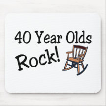 40 Year Olds Rock (Rocking Chair) Mousepad