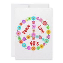 40s Peace Love Custom Announcements