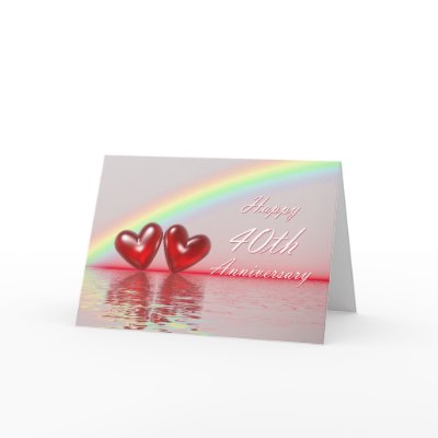 40th Anniversary Ruby Hearts by Peerdrops