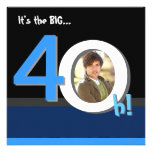 40th Big 4Oh! Photo Template Birthday Party Personalized Invites
