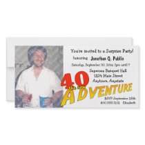 40th Birthday Adventure Party Photo Invitation