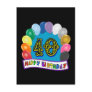 40th Birthday Balloons Design Postcard