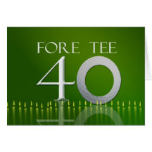 40th birthday card for the golf nut