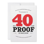 40th Birthday Cocktails & Cheers Invite