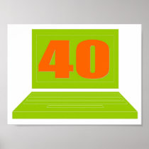 40th Birthday, Colourful Abstract Art