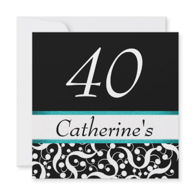 40th birthday elegant any age celebration invitations by mensgifts