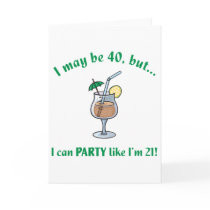 40th Birthday Gag Gift Greeting Cards