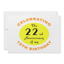 40th Birthday Gag Gift Personalized Invites