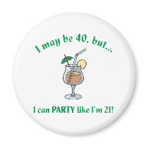 40th Birthday Gag Gift Refrigerator Magnet