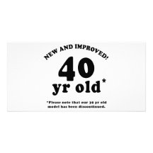 40th Birthday Gag Gifts Customized Photo Card