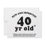 40th Birthday Gag Gifts invitations