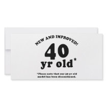 40th Birthday Gag Gifts Customized Photo Card