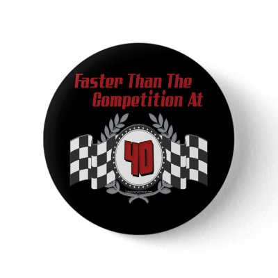 40th Birthday Gifts Buttons by DesignsOutOfMind