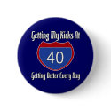 40th Birthday Gifts buttons