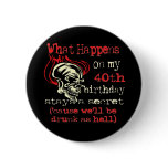 40th Birthday Gifts Buttons