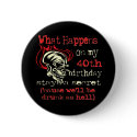 40th Birthday Gifts buttons