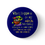40th Birthday Gifts buttons