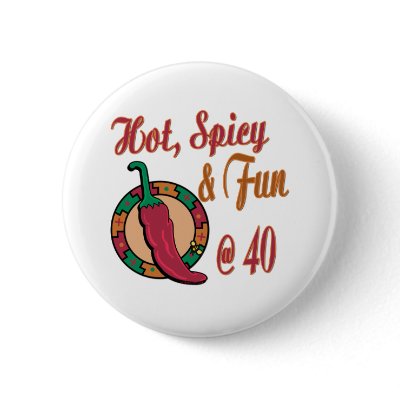 40th Birthday Gifts Buttons by DesignsOutOfMind