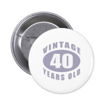 40th Birthday Gifts For Him Buttons