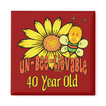 40th Birthday Gifts Fridge Magnets