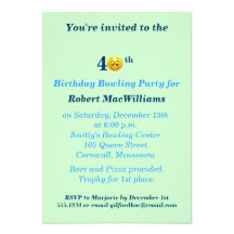 40th Birthday Happy Face Party Invitation