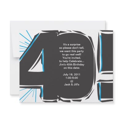 40th Birthday Invite by jacquiOdesign
