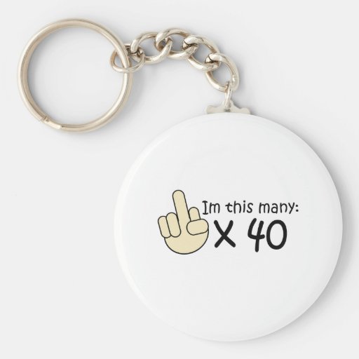 40th Birthday Key Chain