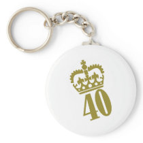 40th Birthday - Number – Fourty Keychain