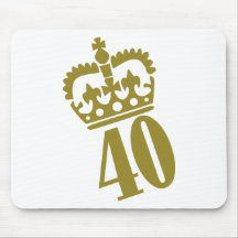 40th Birthday - Number – Fourty Mouse Mat