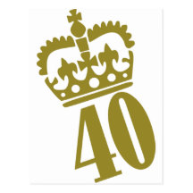 40th Birthday - Number – Fourty Post Card
