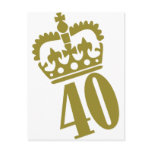 40th Birthday - Number – Fourty Post Card