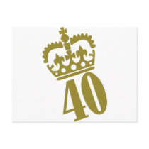 40th Birthday - Number – Fourty Postcards