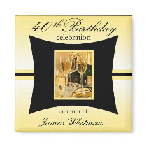 40th Birthday Party Favour/Souvenier Magnet