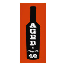 40th Birthday Party Invitation Aged to Perfection