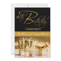 40th Birthday Party Personalised Invitation