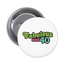 40th Birthday Pinback Buttons